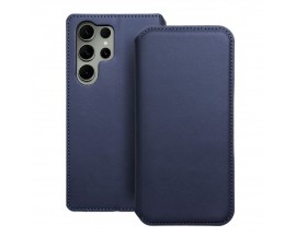 Husa Flip Carte UPzz Dual Pocket Compatibila Cu Samsung Galaxy S23 Ultra, Piele Ecologica, Navy Blue