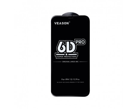 Folie Sticla Securizata 6D UPzz Veason Pro Compatibila Cu iPhone 14 Pro Max, Transparenta cu Rama Neagra
