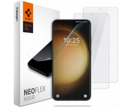 Set 2 Bucati, Folie Silicon Neo Flex Spigen, Pentru Samsung Galaxy S23, Transparent, Case Friendly
