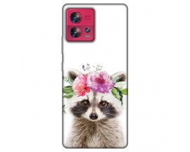 Husa Silicon Soft Upzz Print, Compatibila Cu Motorola Edge 30 Fusion, Cute Raccoon