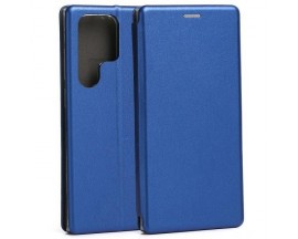Husa Flip Carte Cu Magnet Lux Upzz Compatibila Cu Samsung Galaxy S23 Ultra, Piele Ecologica, Blue