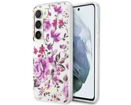 Husa Spate Guess Compatibila Cu Samsung Galaxy S23 Plus, Colectia Flower White - 9117290