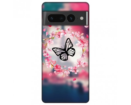 Husa Silicon Soft Upzz Print, Compatibila Cu Pixel 7 Pro, Butterfly
