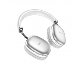 Casti Audio Over The Ear Hoco, Wireless, Bluetooth, Microfon, Autonomie 40 Ore, Silver - W35