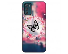 Husa Silicon Soft Upzz Print, Compatibila Cu Motorola Moto G42, Butterfly