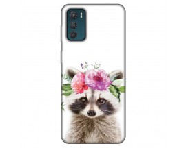 Husa Silicon Soft Upzz Print, Compatibila Cu Motorola Moto G42, Cute Raccoon