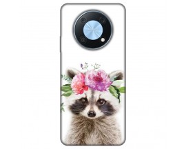 Husa Silicon Soft Upzz Print, Compatibila Cu Huawei Nova Y90, Cute Raccoon