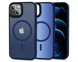 Husa Upzz Magmat, Compatibila Cu iPhone 13, Tehnologie Magsafe, Albastru Navy Matte