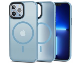 Husa Upzz Magmat, Compatibila Cu iPhone 13 Pro Max, Tehnologie Magsafe, Sierra Blue Matte