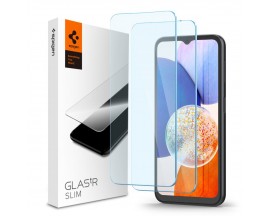 Pachet 2 x Folie Sticla Securizata Spigen Glas.tr Slim Compatibila Cu Samsung Galaxy A14 5G, Transparenta