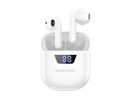 Casti Wireless Borofone, Bluetooth 5.1, Pure Tone, Alb - BW05