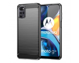 Husa Spate Upzz Carbon Pro, Compatibila Cu Motorola Moto G22, Silicon, Negru