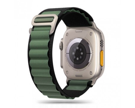 Curea Ceas Tech-Protect Nylon Pro,  Compatibila Cu Apple Watch 4/5/6/7/8/SE/Ultra, 42/44/45/49 mm, Verde Cu Negru