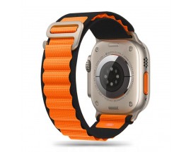 Curea Ceas Tech-Protect Nylon Pro,  Compatibila Cu Apple Watch 4/5/6/7/8/SE/Ultra, 42/44/45/49 mm, Orange Cu Negru