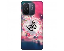 Husa Silicon Soft Upzz Print, Compatibila Cu Xiaomi Redmi 12C, Butterfly