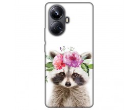 Husa Silicon Soft Upzz Print, Compatibila Cu Realme 10 Pro Plus, Cute Raccoon