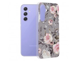 Husa Silicon Upzz Tech Marble Series, Compatibila Cu Samsung Galaxy A54 5G, Bloom of Ruth Gray