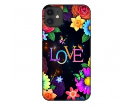 Husa Silicon Soft Upzz Print, Compatibila Cu iPhone 11, Floral Love