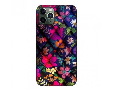 Husa Silicon Soft Upzz Print, Compatibila Cu iPhone 11 Pro, Floral 2