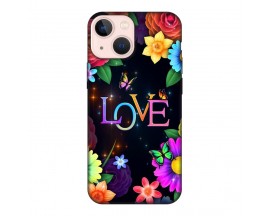 Husa Silicon Soft Upzz Print, Compatibila Cu iPhone 14, Floral Love