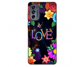 Husa Silicon Soft Upzz Print, Compatibila Cu Motorola Moto G62, Floral Love