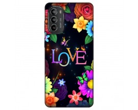Husa Silicon Soft Upzz Print, Compatibila Cu Motorola Moto G82, Floral Love