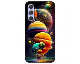 Husa Silicon Soft Upzz Print, Compatibila Cu Samsung Galaxy A34 5G, Planets