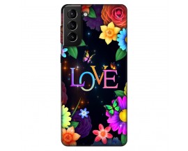 Husa Silicon Soft Upzz Print, Compatibila Cu Samsung Galaxy S21 Fe, Floral Love