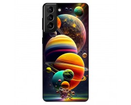 Husa Silicon Soft Upzz Print, Compatibila Cu Samsung Galaxy S21 Fe, Planets