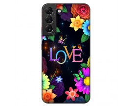 Husa Silicon Soft Upzz Print, Compatibila Cu Samsung Galaxy S22, Floral Love
