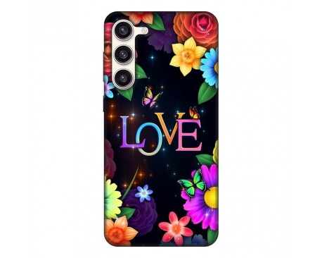 Husa Silicon Soft Upzz Print, Compatibila Cu Samsung Galaxy S23 Plus, Floral Love