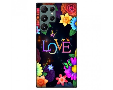 Husa Silicon Soft Upzz Print, Compatibila Cu Samsung Galaxy S23 Ultra, Floral Love