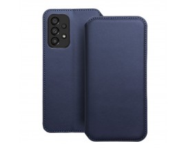 Husa Flip Carte Upzz Dual Pocket Compatibila Cu Samsung Galaxy A34 5G, Piele Ecologica, Albastru Navy