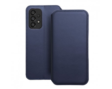 Husa Flip Carte Upzz Dual Pocket Compatibila Cu Samsung Galaxy A54 5G, Piele Ecologica, Navy Blue