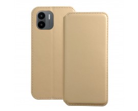 Husa Flip Carte Upzz Dual Pocket Compatibila Cu Xiaomi Redmi A1, Piele Ecologica, Gold