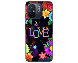 Husa Silicon Soft Upzz Print, Compatibila Cu Xiaomi Redmi 12C, Floral Love