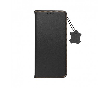 Husa Tip Carte Forcell Smart Pro, Compatibila Cu Xiaomi Redmi Note 12 5G , Piele Naturala, Negru