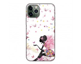 Husa Silicon Soft Upzz Print, Compatibila Cu iPhone 12 Pro, Pink Fairy