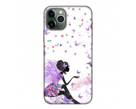 Husa Silicon Soft Upzz Print, Compatibila Cu iPhone 12 Pro, Purple Fairy