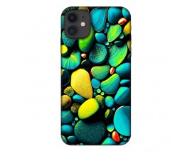 Husa Silicon Soft Upzz Print, Compatibila Cu iPhone 12 Mini, Color Stones