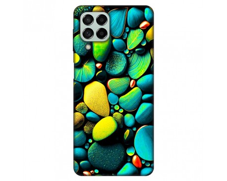 Husa Silicon Soft Upzz Print, Compatibila Cu Samsung Galaxy M53, Color Stones