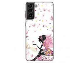 Husa Silicon Soft Upzz Print, Compatibila Cu Samsung Galaxy S21 Fe, Pink Fairy
