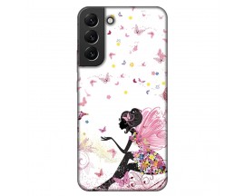 Husa Silicon Soft Upzz Print, Compatibila Cu Samsung Galaxy S22, Pink Fairy