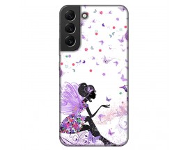 Husa Silicon Soft Upzz Print, Compatibila Cu Samsung Galaxy S22, Purple Fairy