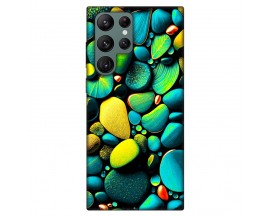 Husa Silicon Soft Upzz Print, Compatibila Cu Samsung Galaxy S22 Ultra, Color  Stones