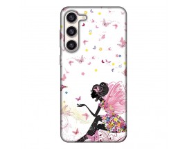Husa Silicon Soft Upzz Print, Compatibila Cu Samsung Galaxy S23, Pink Fairy