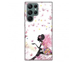 Husa Silicon Soft Upzz Print, Compatibila Cu Samsung Galaxy S23 Ultra, Pink Fairy