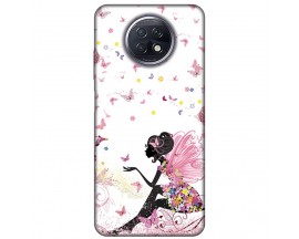 Husa Silicon Soft Upzz Print, Compatibila Cu Xiaomi Redmi Note 9T, Pink Fairy
