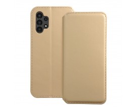 Husa Flip Carte Upzz Dual Pocket Compatibila Cu Samsung Galaxy A14 5G, Piele Ecologica, Gold