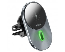 Suport Auto Hoco Wireless Pentru Ventialtie Cu Functie de Incarcare Magsafe Compatibil Cu iPhone, Putere 15W, CA91